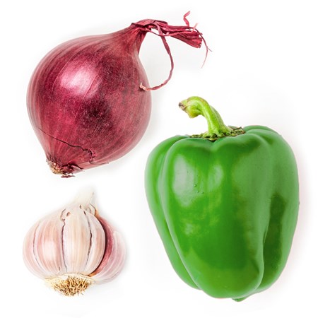 Pepper, Onion, Garlic